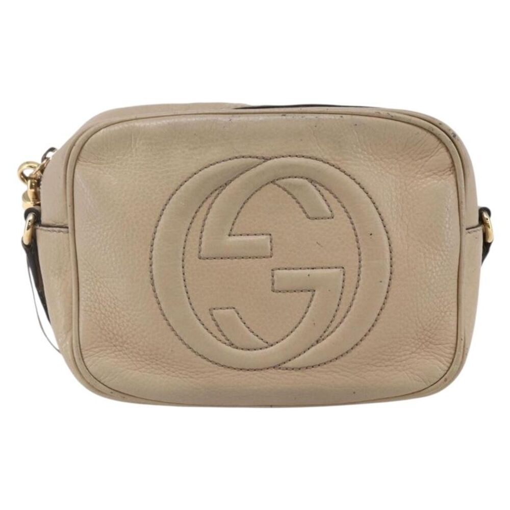 Gucci Soho Disco Leather Beige Leather Shoulder Bag Bag